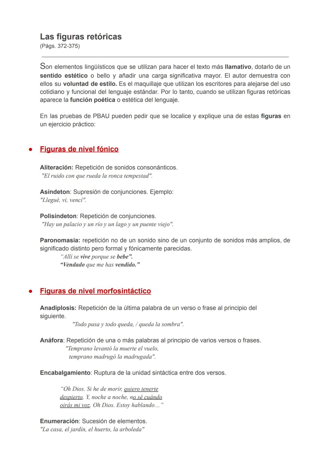 # Las figuras retóricas
(Págs. 372-375)
Son elementos lingüísticos que se utilizan para hacer el texto más llamativo, dotarlo de un
sentido