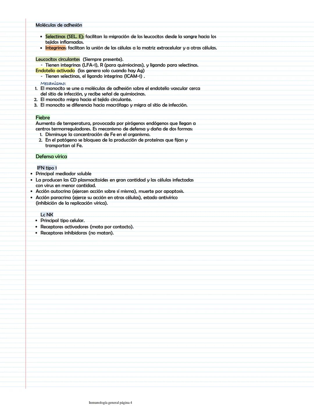 # Características generales de la II, PAMPs y PRRS
Inmunidad innata
Participantes:
Primera línea
Inmunidad innata
Barreras naturales
M