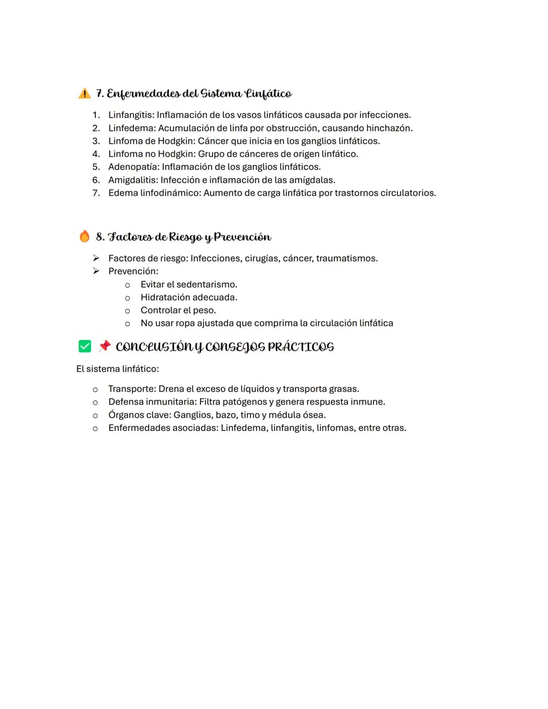# GUÍA DE ESTUDIO: SISTEMA LINFÁTICO
✔ 1. Introducción al Sistema Linfático
El sistema linfático forma parte del sistema circulatorio.
¿C