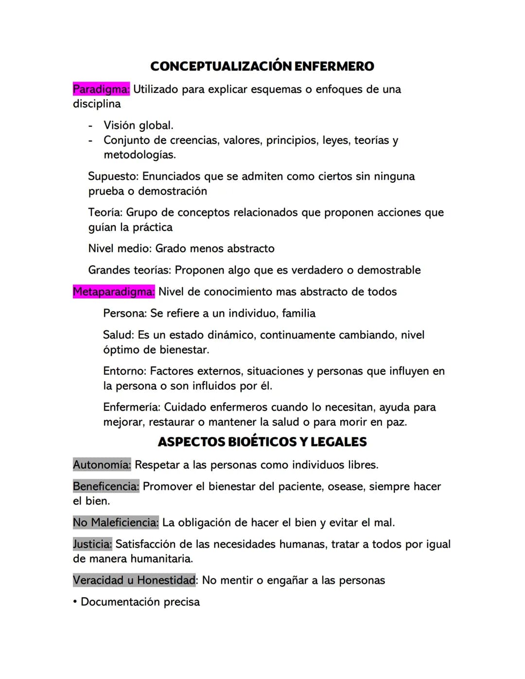 # CONCEPTUALIZACIÓN ENFERMERO
Paradigma: Utilizado para explicar esquemas o enfoques de una
disciplina
- Visión global.
- Conjunto de cree