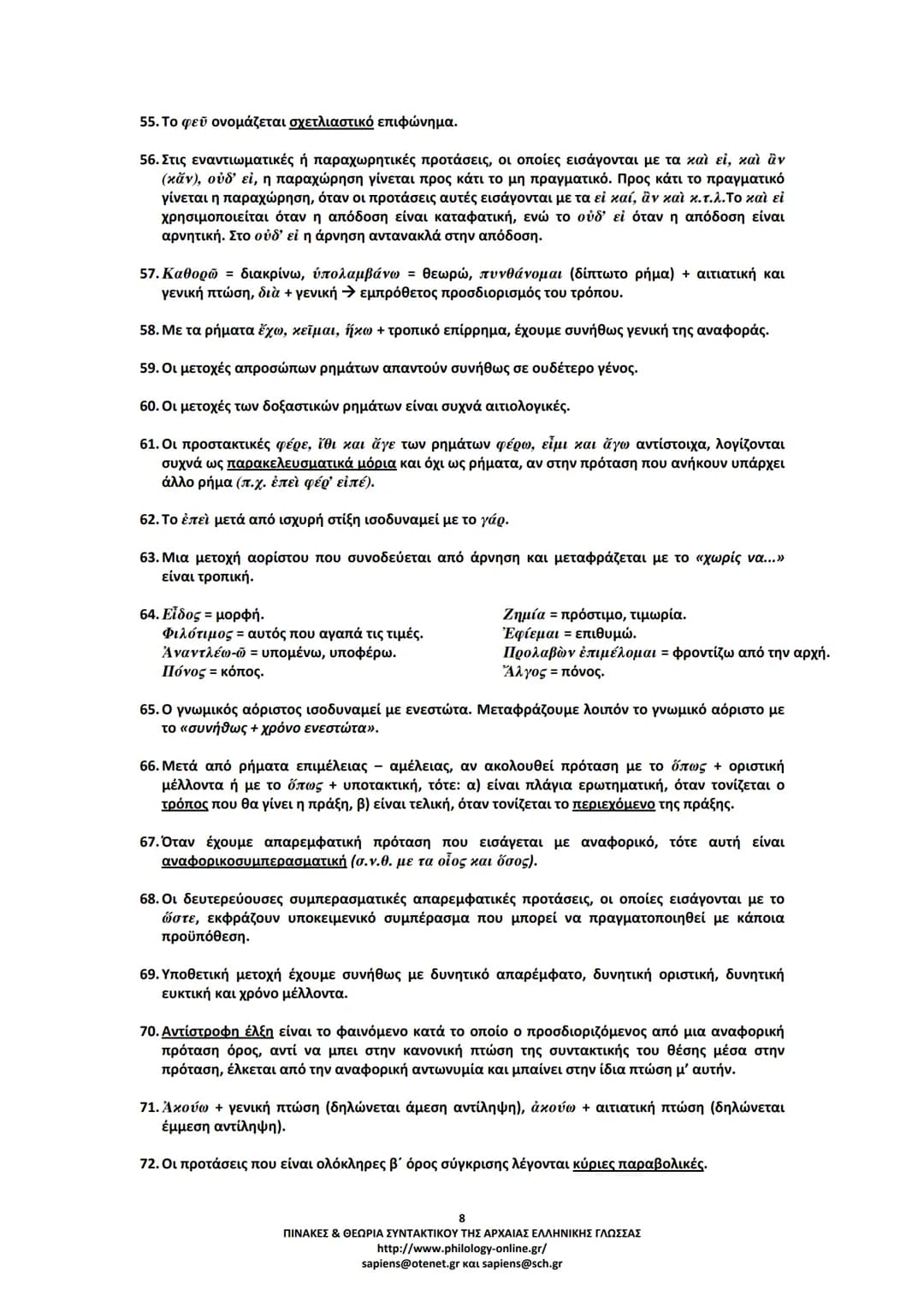 # ΠΙΝΑΚΕΣ & ΘΕΩΡΙΑ
# ΣΥΝΤΑΚΤΙΚΟΥ
# ΑΡΧΑΙΑΣ ΕΛΛΗΝΙΚΗΣ ΓΛΩΣΣΑΣ
ΣΗΜΕΙΩΣΕΙΣ ΚΑΤΑ ΘΕΜΑΤΙΚΕΣ ΕΝΟΤΗΤΕΣ
ΤΑ ΕΙΔΗ ΤΩΝ ΠΡΟΤΑΣΕΩΝ
Α. ΩΣ ΠΡΟΣ ΤΟ ΠΕΡ