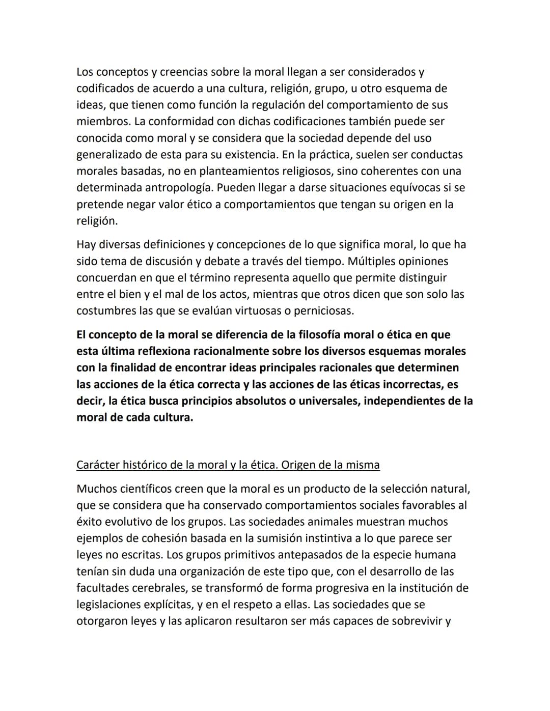 Definición de Ética y Moral
Unidad 1
La ética o filosofía moral es la rama de la filosofía que estudia la conducta
humana, lo correcto y lo