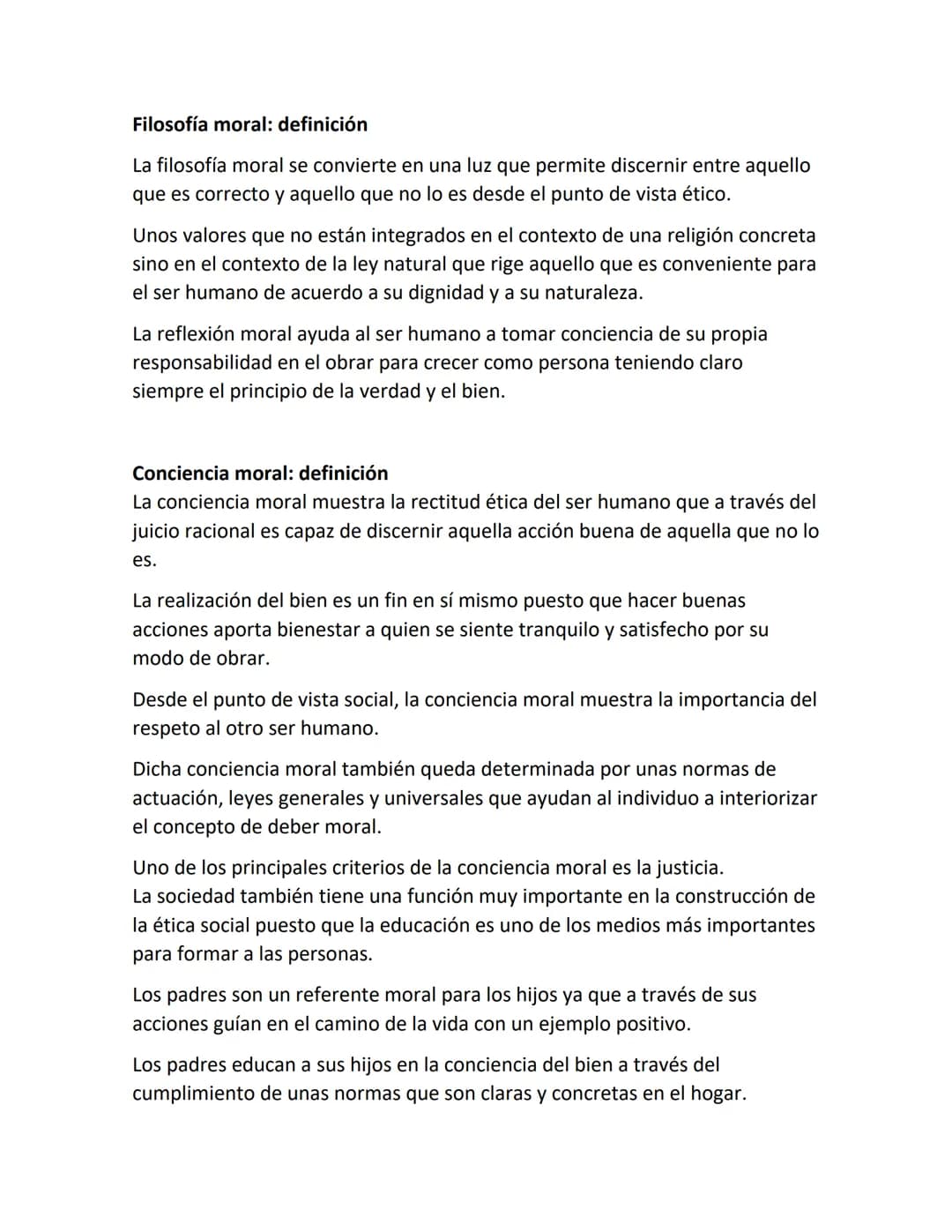 Definición de Ética y Moral
Unidad 1
La ética o filosofía moral es la rama de la filosofía que estudia la conducta
humana, lo correcto y lo