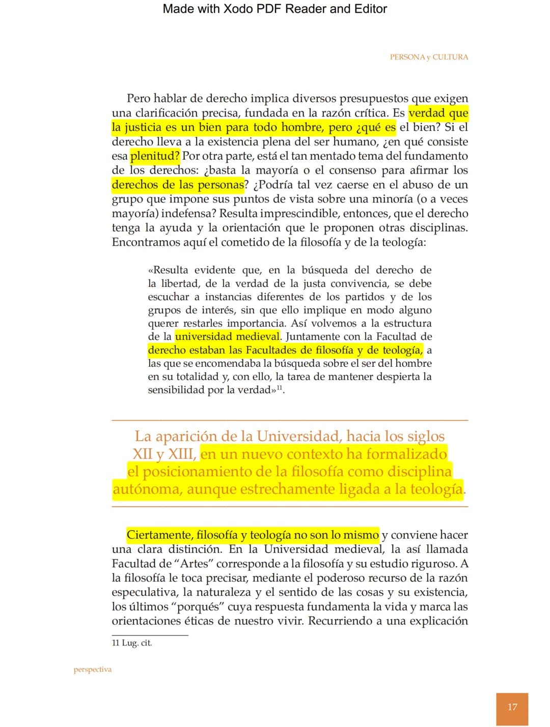 Made with Xodo PDF Reader and Editor
Persona y Cultura, Universidad Católica San Pablo, número 16, pp. 11-31
# EL LUGAR DE LA TEOLOGÍA
##