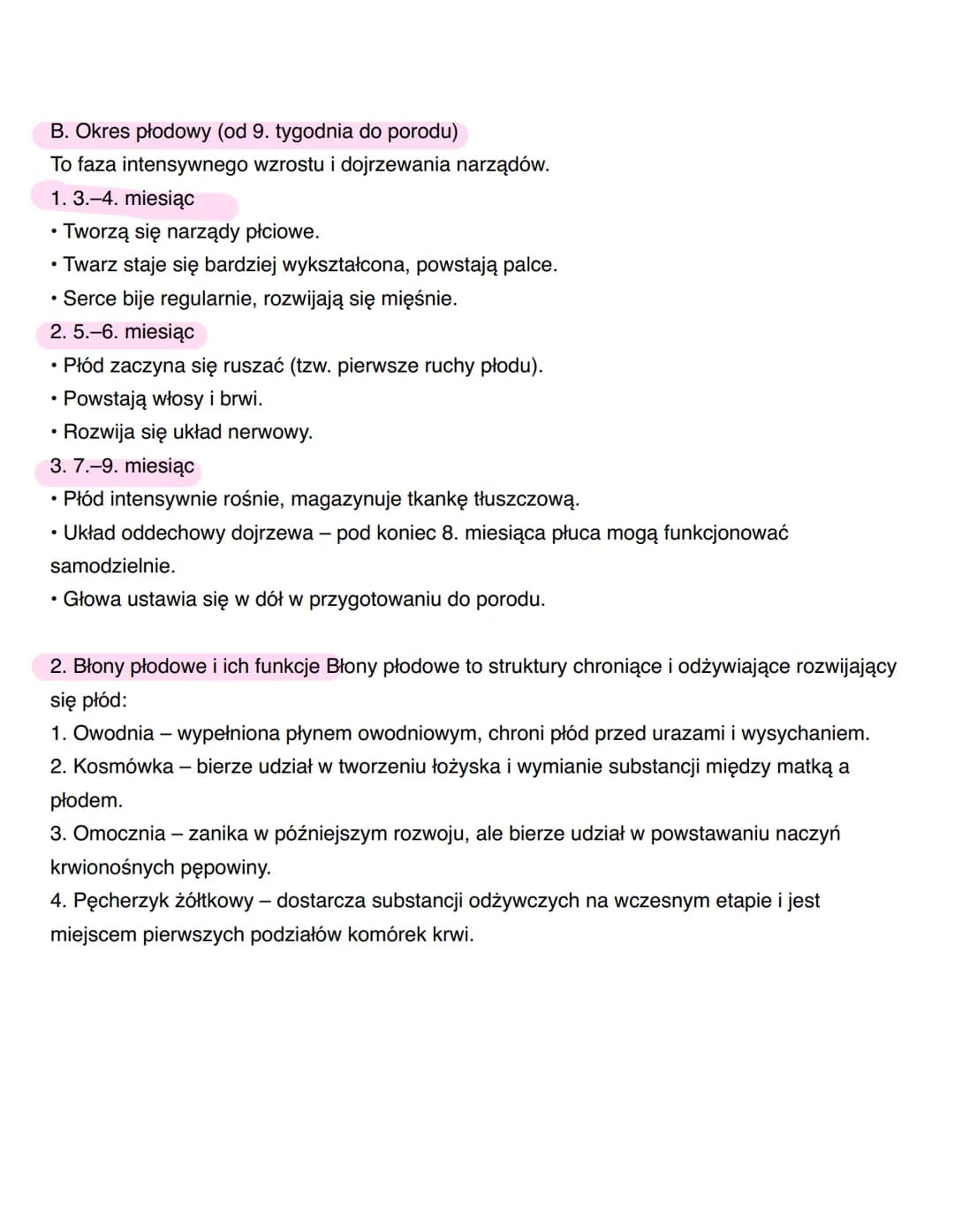 Rozwój człowieka - prenatalny i postnatalny
Rozwój człowieka można podzielić na dwa główne okresy:
1. Rozwój prenatalny (przed urodzeniem)