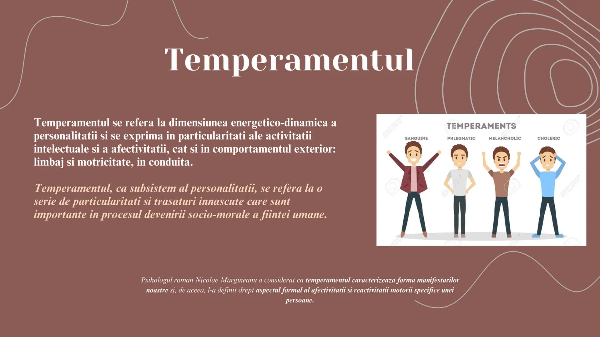 proiect
TEMPERAMENTUL
Prezentat de Gheorghe Alice Cuprins
01 Temperamentul
02 Tipologia lui
Hipocrate
03 Tipologia lui
Pavlov
04 Tipolo