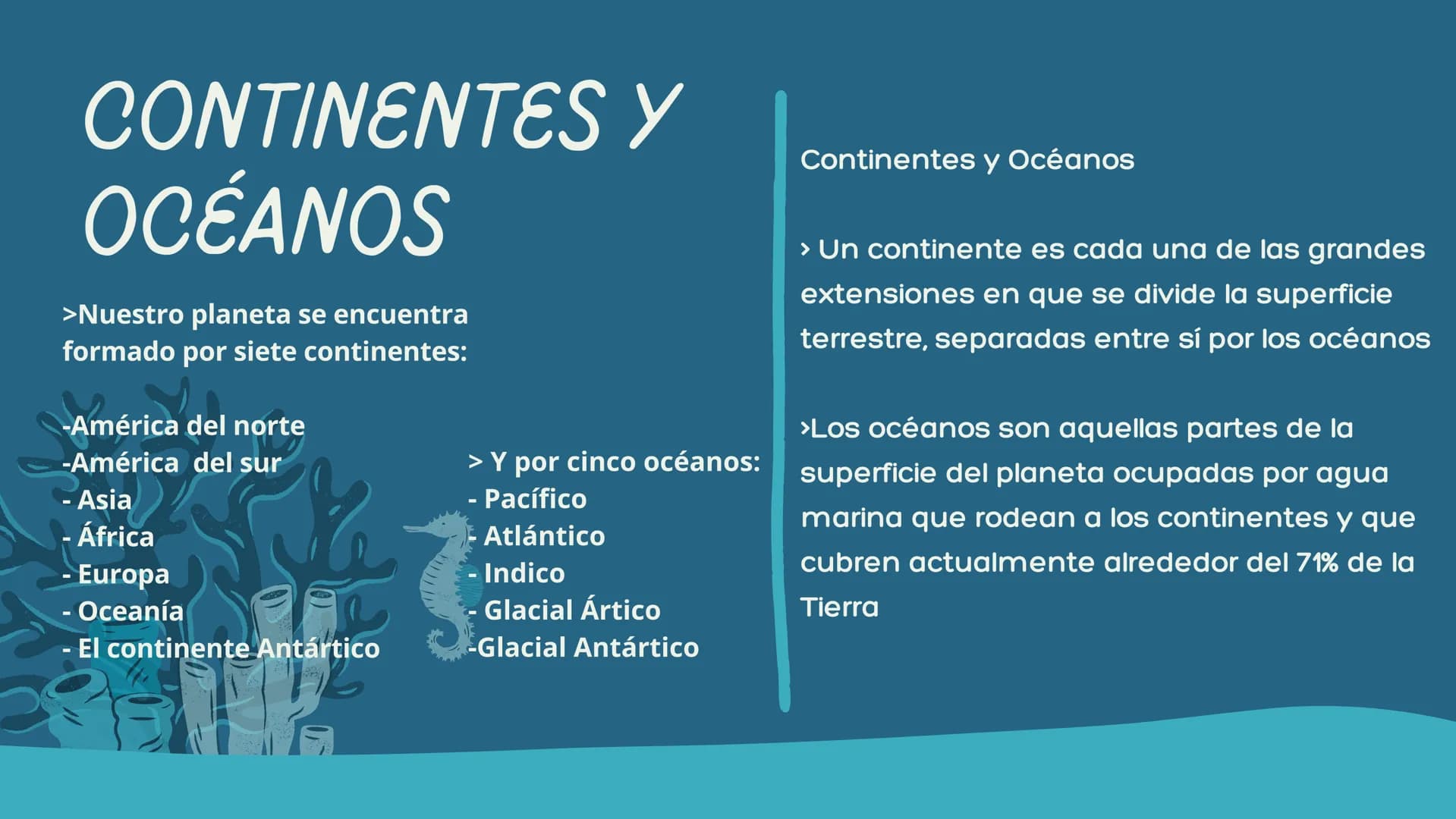 # OCÉANOS Y
# CONTINENTES
Universidad de la Salle
Didáctica del Español como Lengua Materna CONTENIDOS
CONCEPTUALES
GUÍA DIGITAL #1
* A