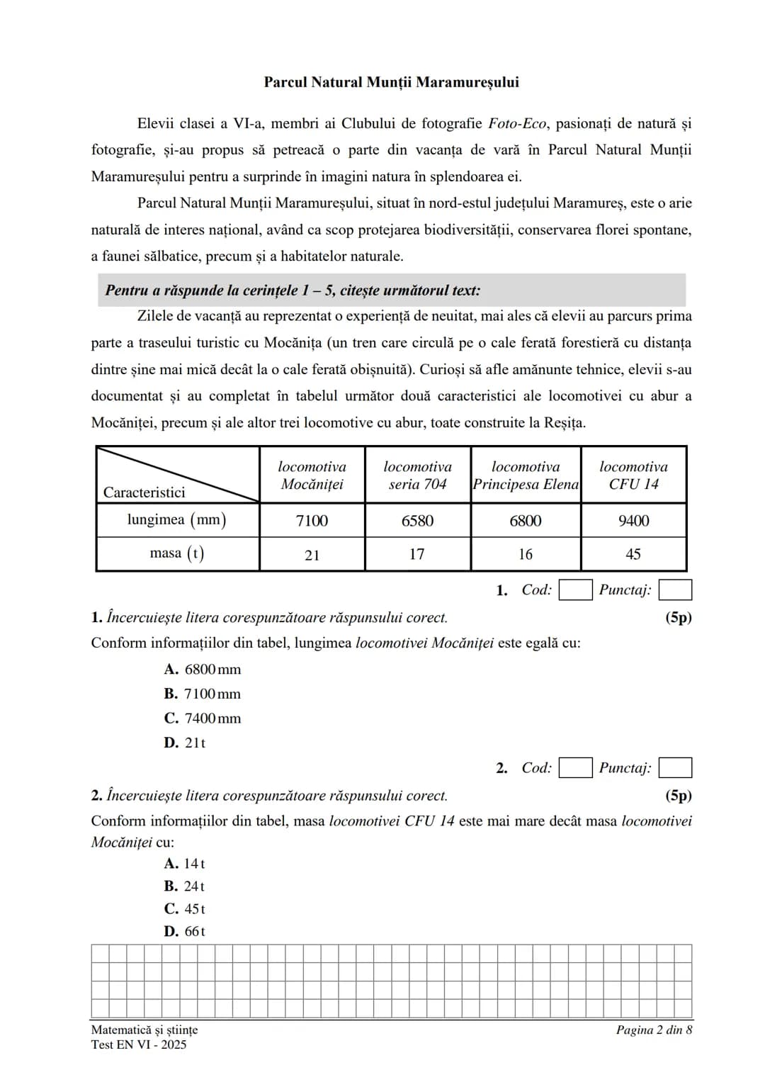 ERNUL
GUVE
MINISTERUL EDUCAŢIEI ŞI CERCETĂRII
ROMANIE
CENTRUL NAŢIONAL DE POLITICI
ŞI EVALUARE ÎN EDUCAȚIE
EVALUAREA NAȚIONALĂ
LA FINALUL C