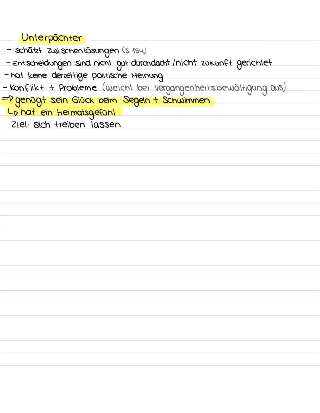 # Die Unterpachter
- segelbegeistertes Ehepaar pachten Werkstatt von Schriftstellerin
- der Mann (Unterpachter) war Jurastudent in der DDR