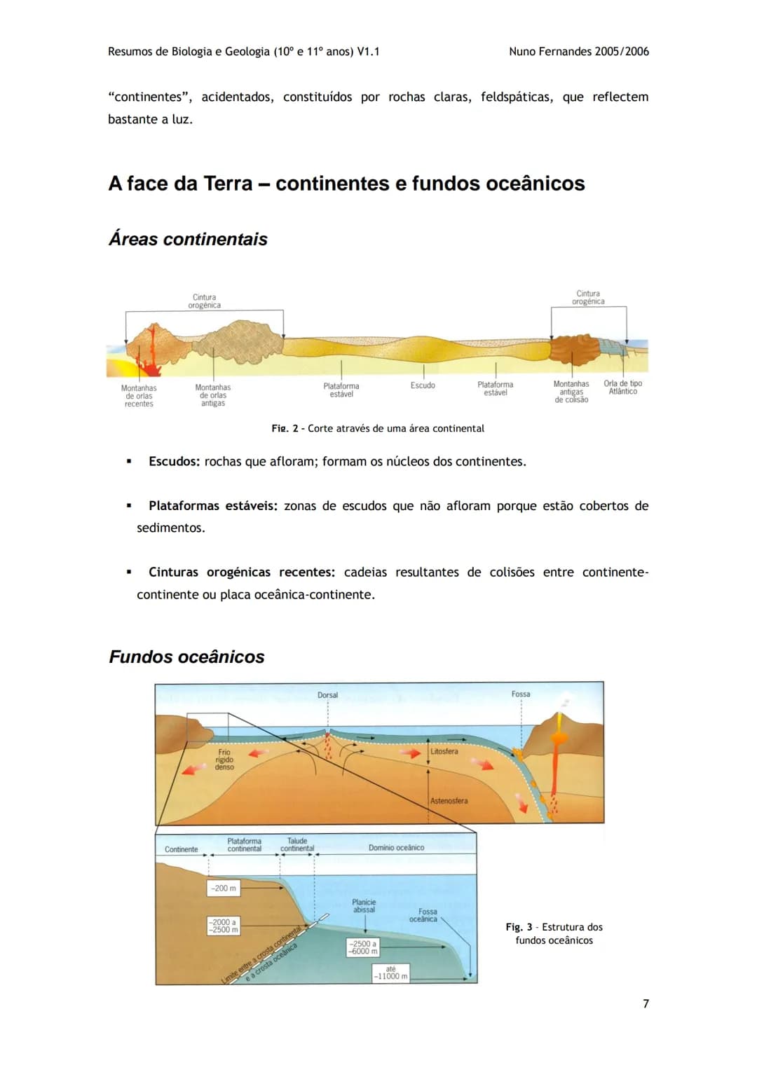 # -RESUMOS-
# BIOLOGIA E GEOLOGIA
10º E 11º Resumos de Biologia e Geologia (10° e 11° anos) V1.1
GEOLOGIA 10°
Nuno Fernandes 2005/2006
As