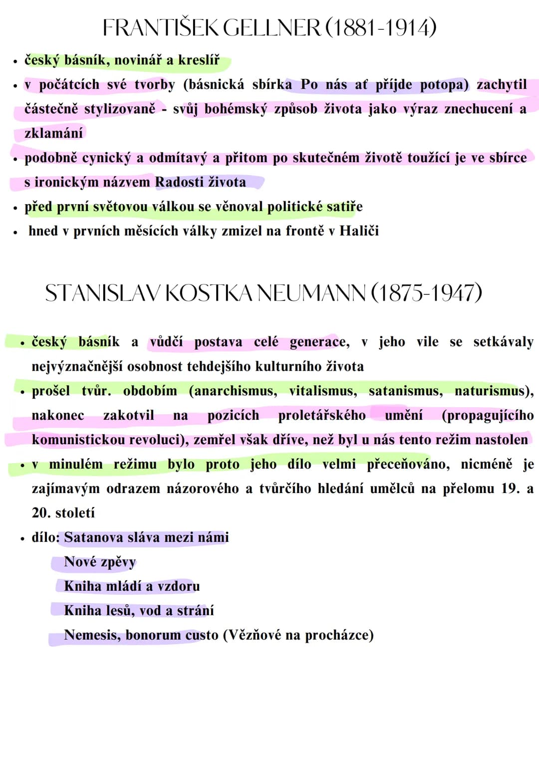 # ČESKÁ MODERNA
* nová generace spisovatelů, kteří vstoupili do literatury v 90. letech 19. století a byli
ovlivněni impresionismem a sym