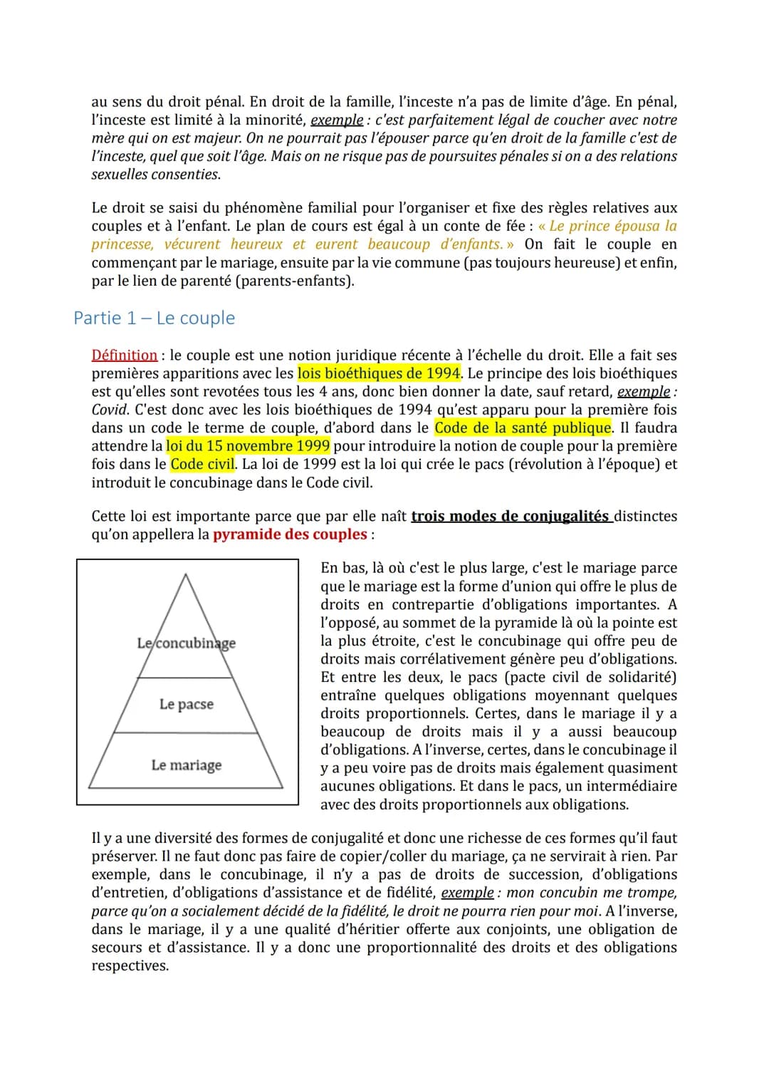 # Droit civil 1 - Droit de la famille
Examen: dissertation de 3h.
À faire: Code civil 2024 à avoir et à amener aux TDs, étudier les livres