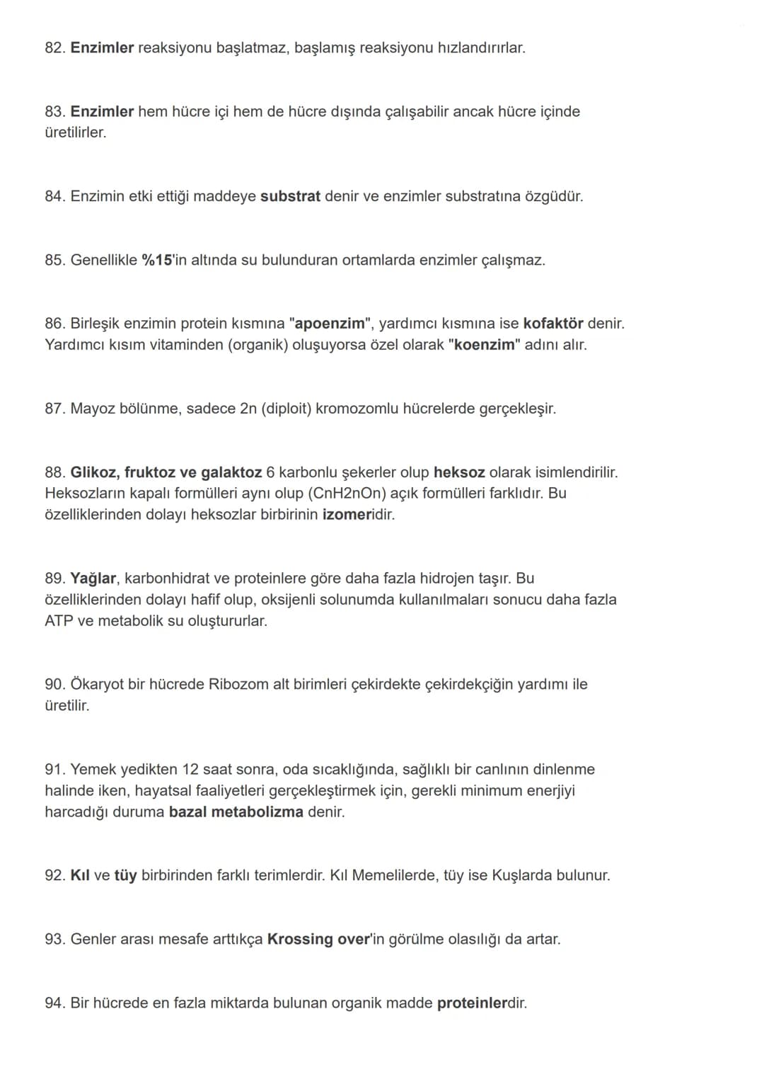 # 100 Maddede YKS Biyoloji Tekrar - TYT AYT Biyoloji Kısa Notlar
Genel tekrar için 100 pratik Biyoloji notu Sizlerle!
1. Prolaktin (LTH) h