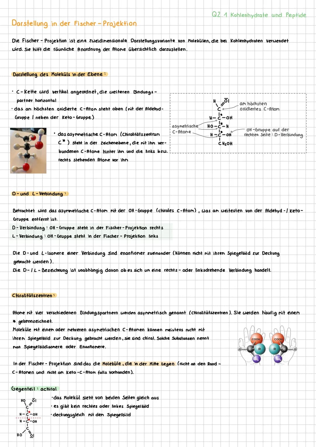 # Q2 Naturstoffe und Synthesechemie
## Q2.1 Kohlenhydrate und Peptide
Traubenzucker, Rohrzucker und Stärke gehören zur Stoffklasse der Koh