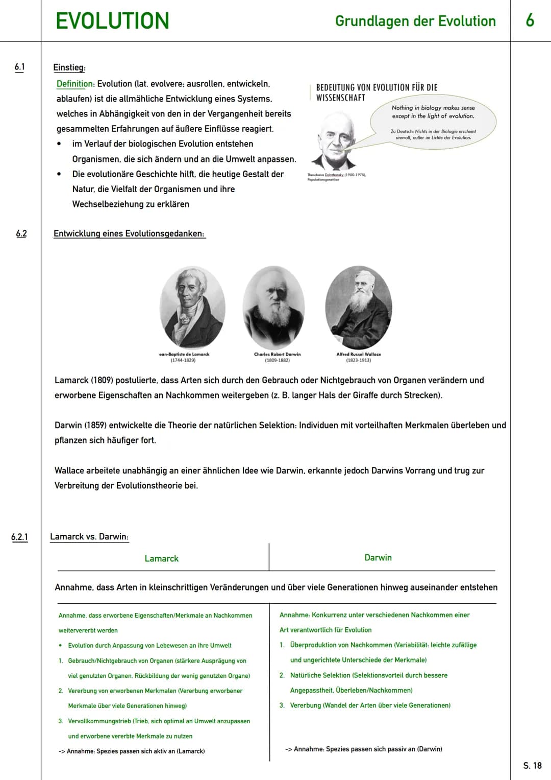 # Evolution
Einführungsphase (E) # EVOLUTION
6.1 Einstieg:
Definition: Evolution (lat. evolvere: ausrollen, entwickeln.
ablaufen) ist die