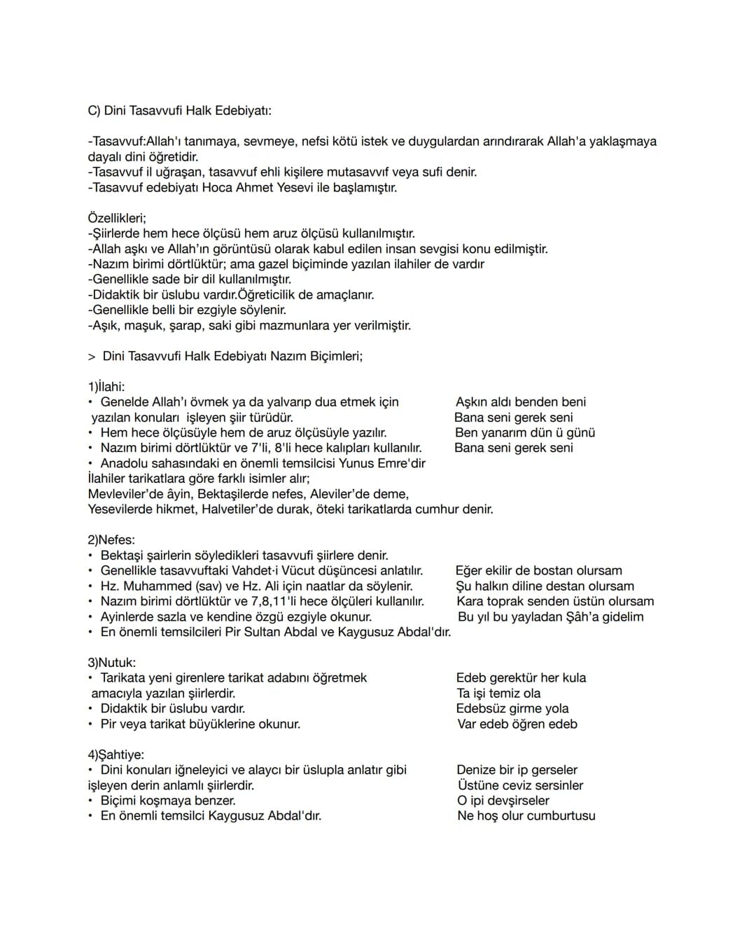 -HALK EDEBİYATI-
HALK EDEBİYATI
Anonim Halk
Edebiyatı
Aşk Edebiyatı
Tekke ve Tasavvuf
Edebiyatı
Güzelleme
* İlahi
* Nefes
* Nutuk
*