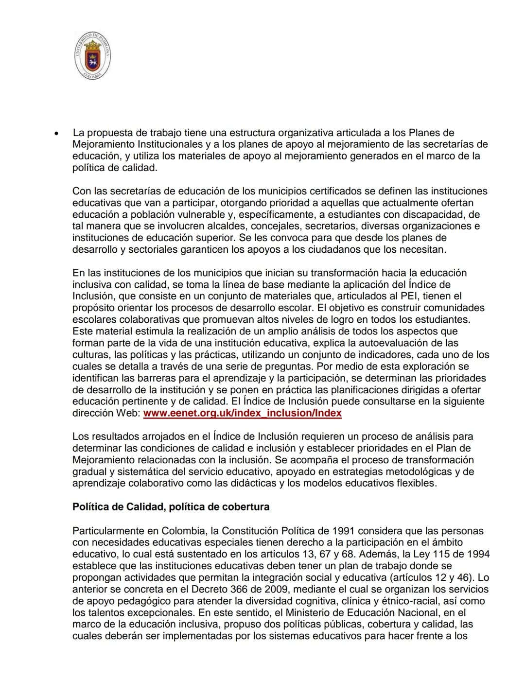 DOCENTE: LEYDI VIVIANA CARREÑO ACEVEDO
CONTENIDOS PRIMER CORTE
CURSO
Educación Inclusiva
CÓDIGO:
164328
JUSTIFICACIÓN
La educación in
