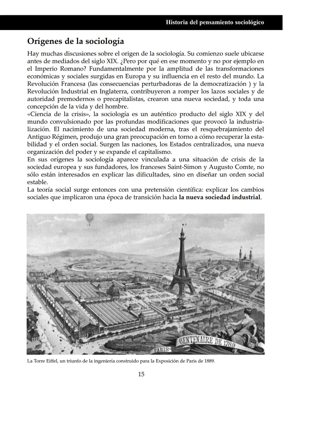 UNIDAD I
# Historia del pensamiento sociológico
## Pensar la sociedad
¿Qué es la sociedad? ¿Puede una sociedad pensarse o reflexionar sob