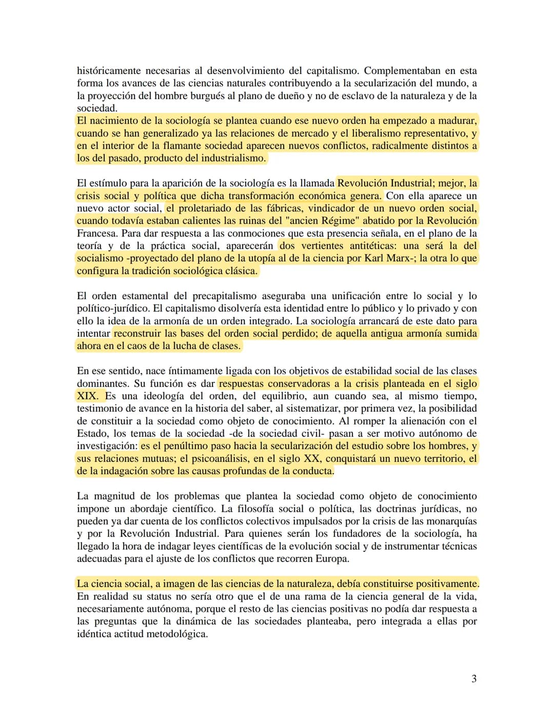 # Juan Carlos Portantiero, "La Sociología Clásica: Durkheim y Weber -
Estudio Preliminar"
## El orígen de la Sociología. Los Padres Fundado