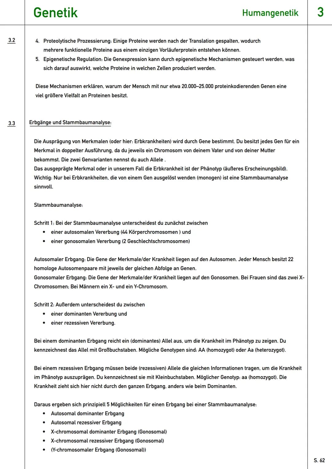 # Genetik
Qualifikationsphase (Q2) # Genetik
Wiederholung
0 Wiederholung - Grundlagen der Genetik:
* Gen: Abschnitt der DNA, der für e