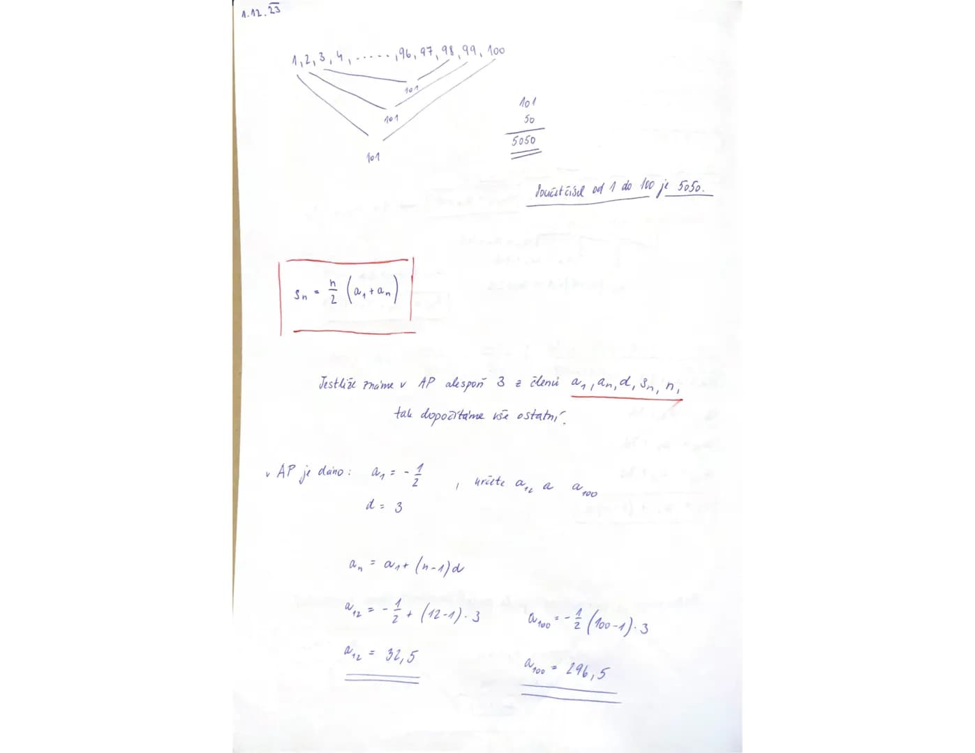 # ARITMETICKÁ POSLOUPNOST
2,4,6,8,10,12,14
6,3,0,-3,-6-9
-719,17,25, 33
$a$
$d$ deference
↓
$a_1, a_2, a_3, a_4, a_5, a_6$ ... $a_{n
