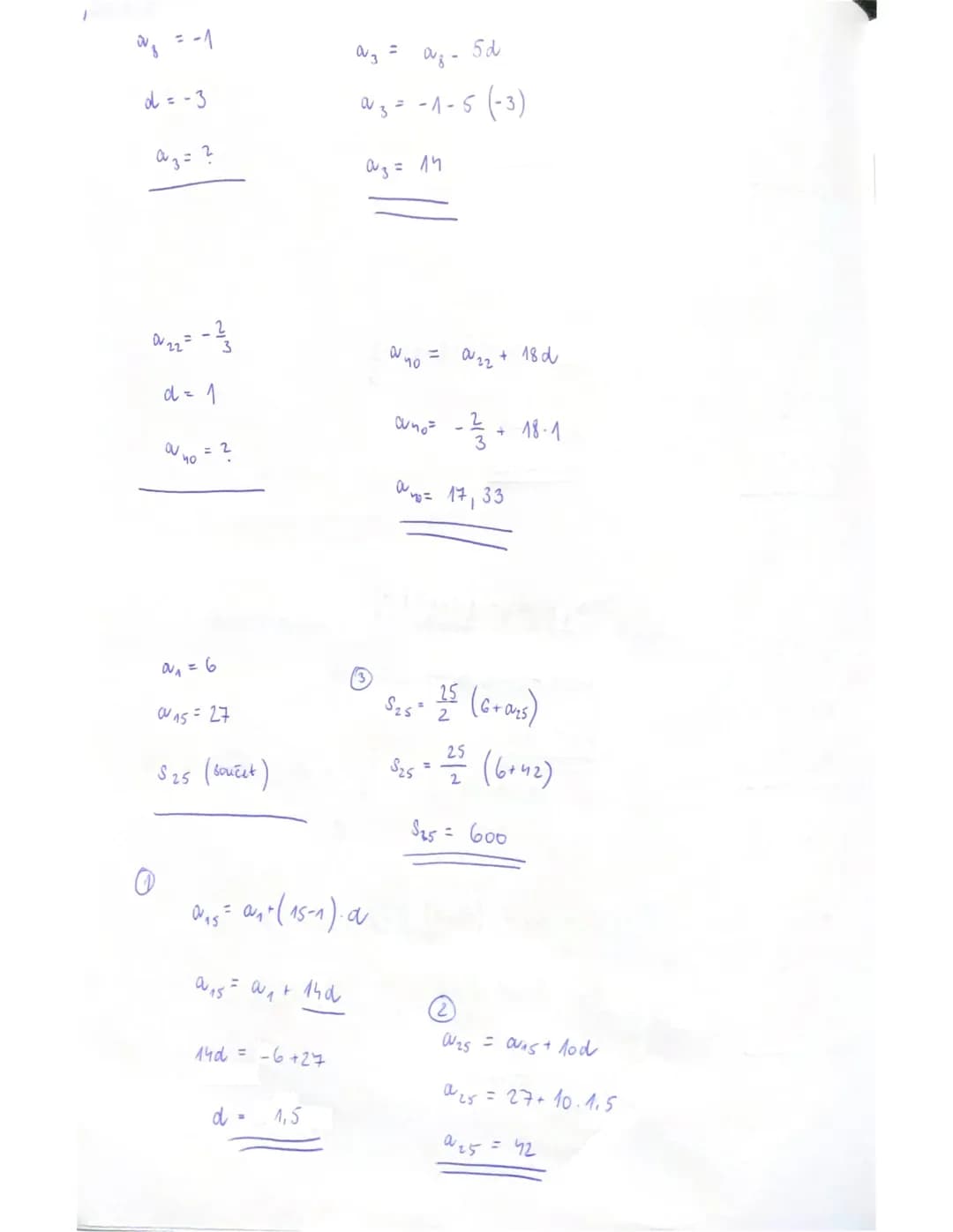 # ARITMETICKÁ POSLOUPNOST
2,4,6,8,10,12,14
6,3,0,-3,-6-9
-719,17,25, 33
$a$
$d$ deference
↓
$a_1, a_2, a_3, a_4, a_5, a_6$ ... $a_{n