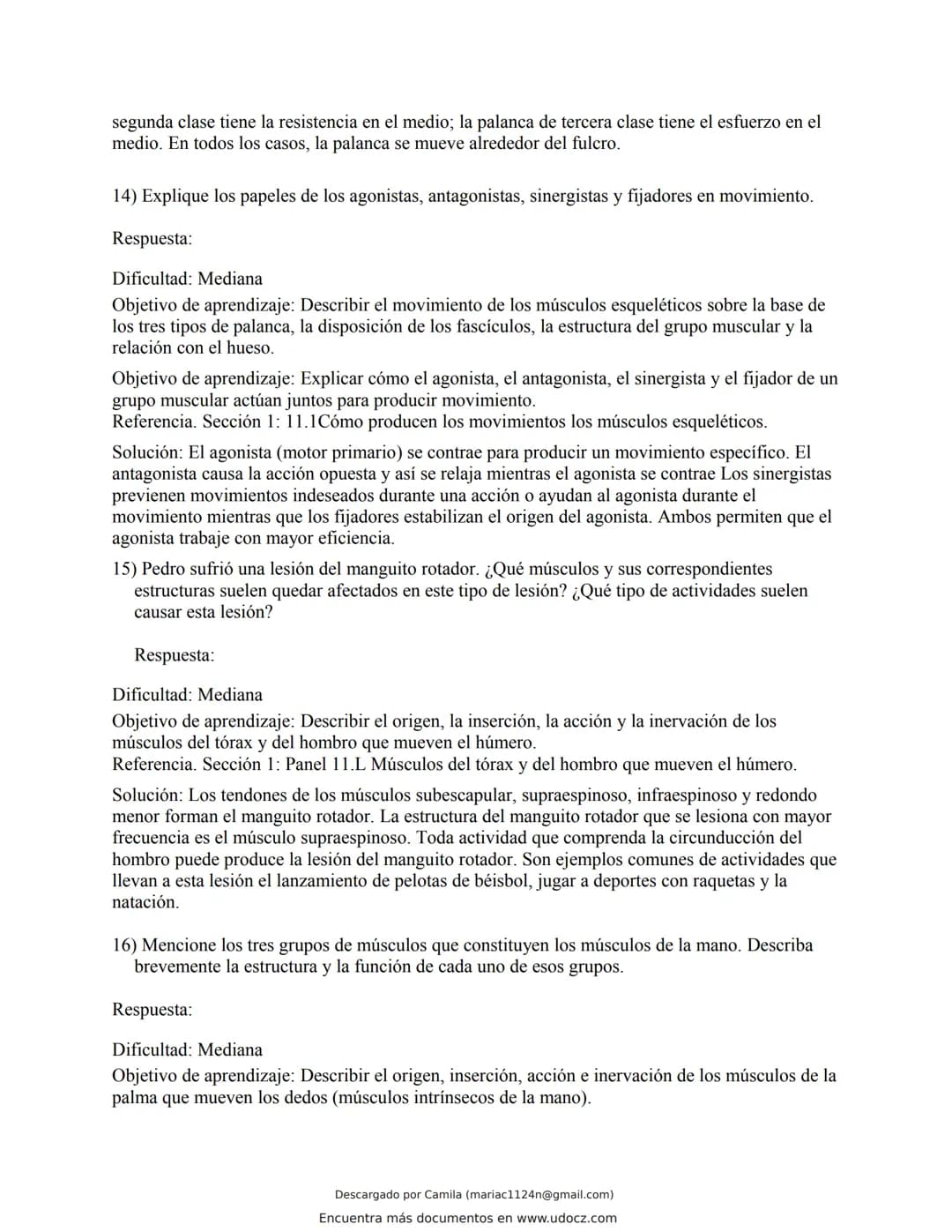 Docz
Accede a apuntes, guías, libros y más de tu carrera
Banco Preguntas Cap11 Tortora
103 pag.
Descargado por Camila (mariac1124n@gmail.com