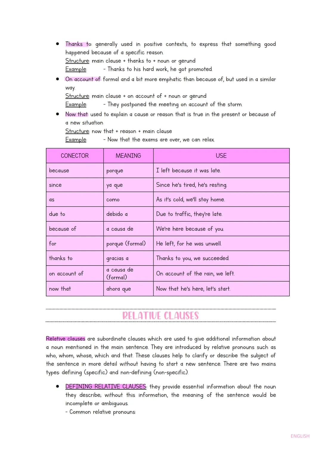 # CONTRAST CLAUSES
Contrast clauses are used to express opposite or contrasting ideas in a sentence. These
clauses are essential to express