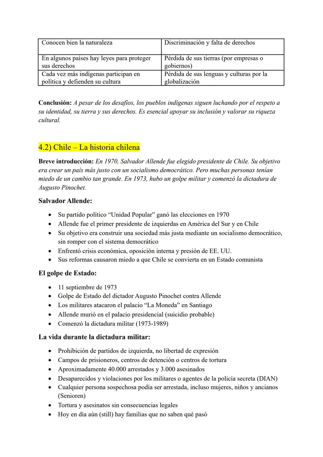 # Preparación para mi examen final de español
Temas:
1) Turismo
2) La pobreza infantil
3) Migración y Convivencia
4) Chile
4.1) Los in