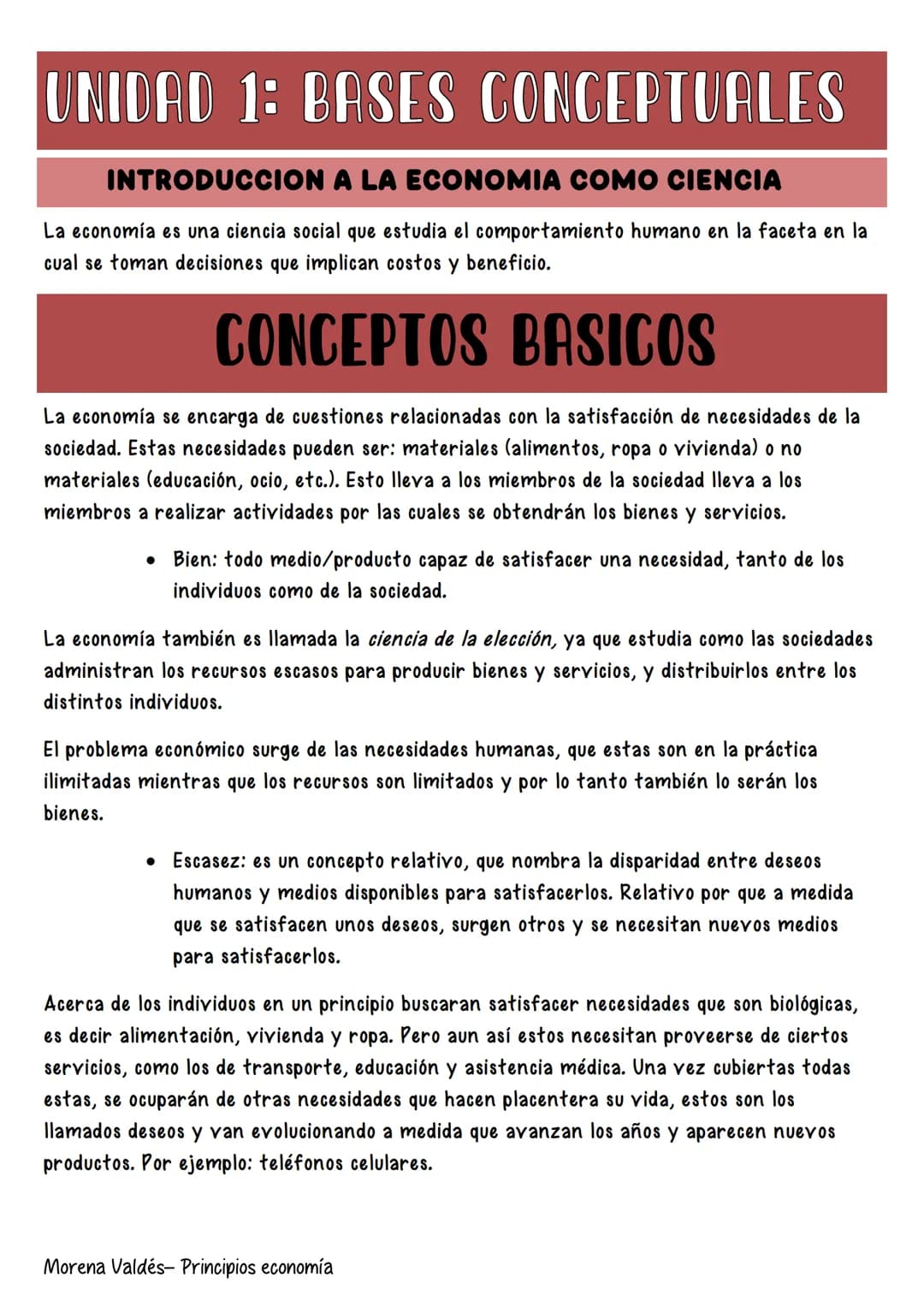 UNIDAD 1: BASES CONCEPTUALES
INTRODUCCION A LA ECONOMIA COMO CIENCIA
La economía es una ciencia social que estudia el comportamiento humano