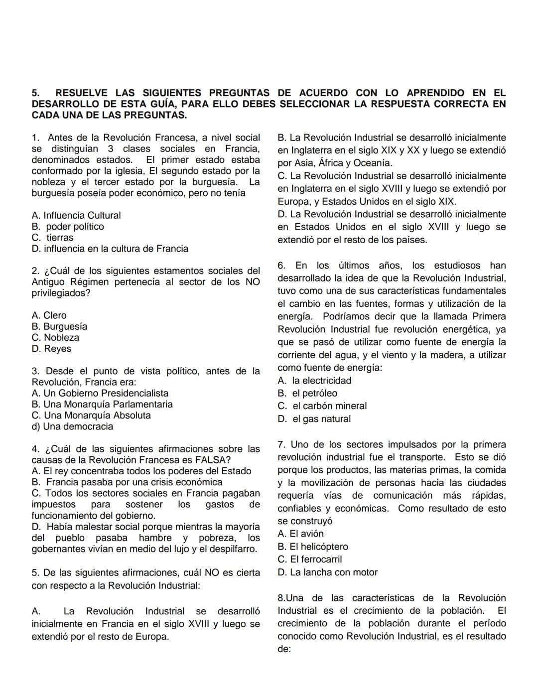 INDICADOR
CIENCIAS SOCIALES 8°. OCTAVO-GUÍA 9
ES DE DESEMPEÑO
1. Reconoce elementos conceptuales que permiten comprender los procesos histór