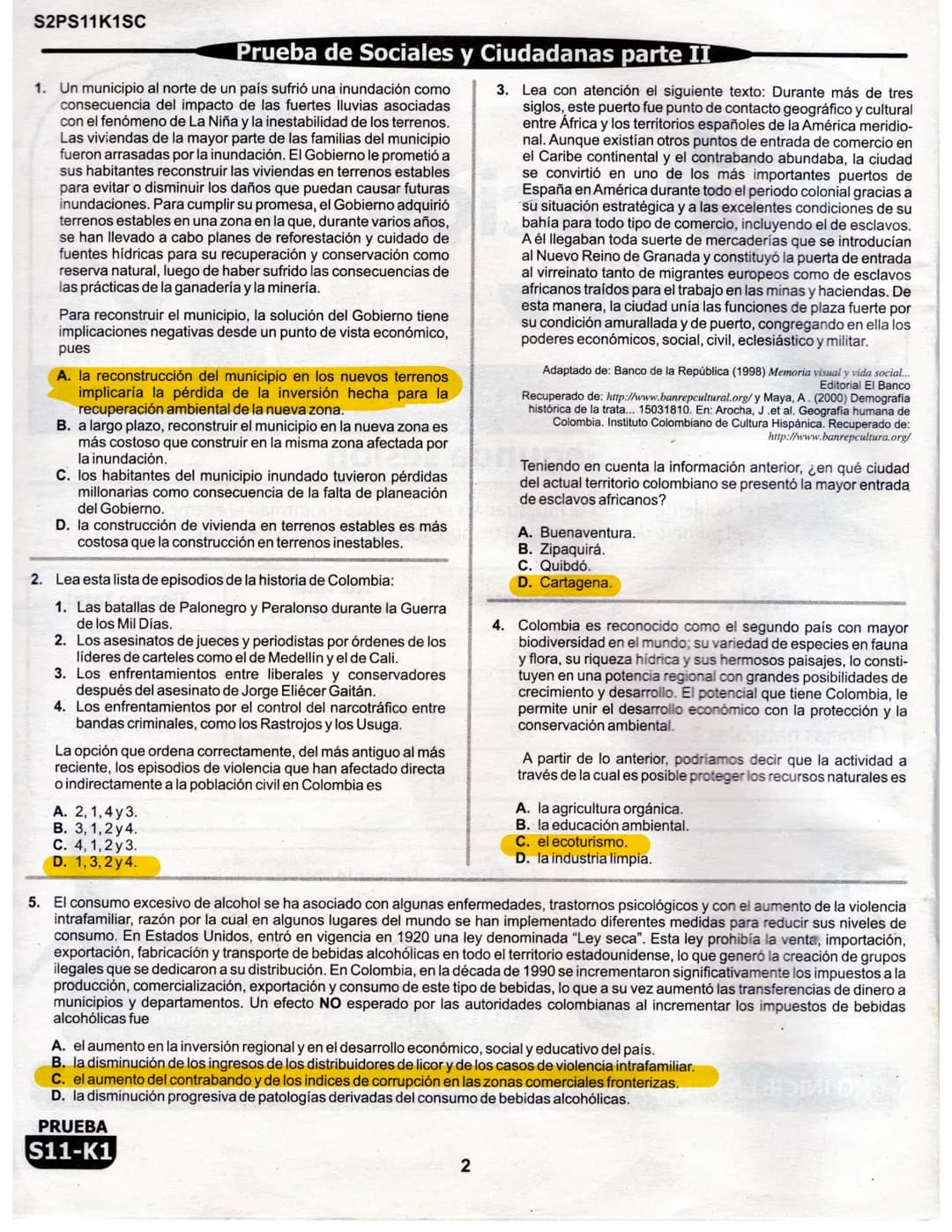 1
La
Evaluación
PRUEBA
S11-K1
Evaluación por Desempeño en Competencias
Segunda sesión
En el siguiente cuadro se muestran las pruebas que con