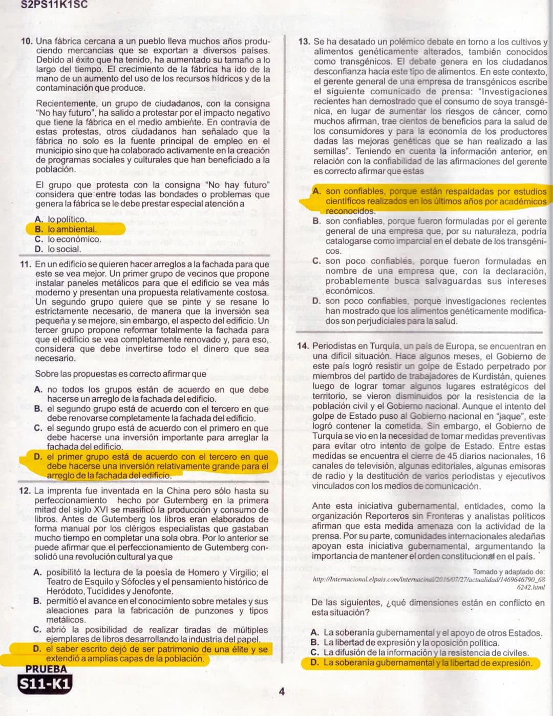 1
La
Evaluación
PRUEBA
S11-K1
Evaluación por Desempeño en Competencias
Segunda sesión
En el siguiente cuadro se muestran las pruebas que con