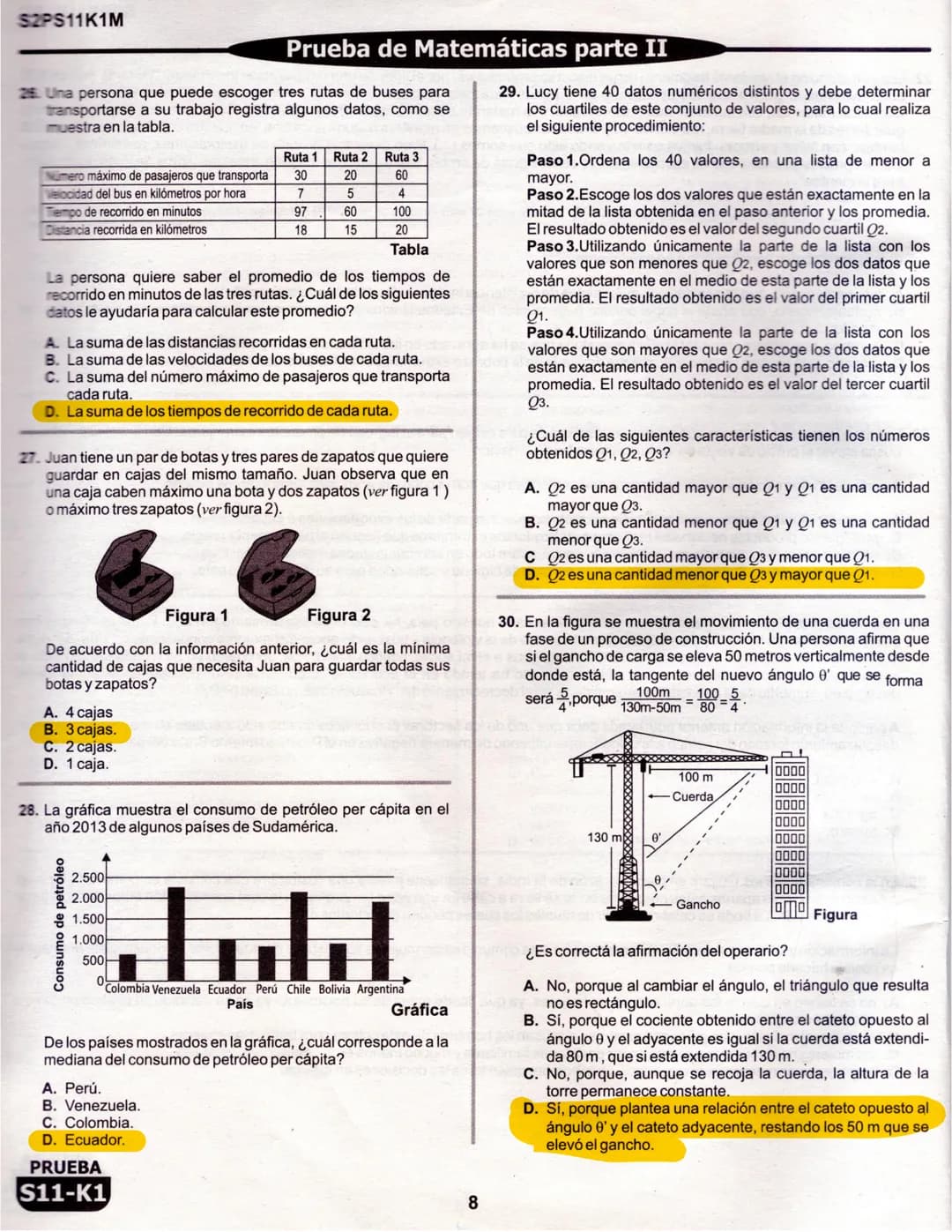 1
La
Evaluación
PRUEBA
S11-K1
Evaluación por Desempeño en Competencias
Segunda sesión
En el siguiente cuadro se muestran las pruebas que con