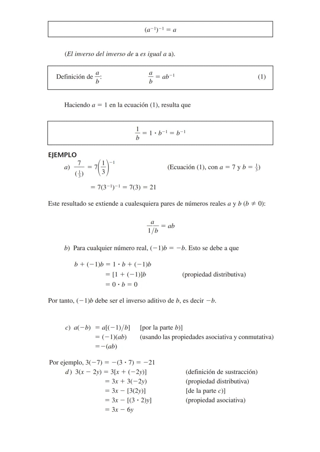 LOS NÚMEROS REALES
Empezaremos dando un breve esbozo de la estructura de los números reales. Los
números 1, 2, 3, etc., se denominan números