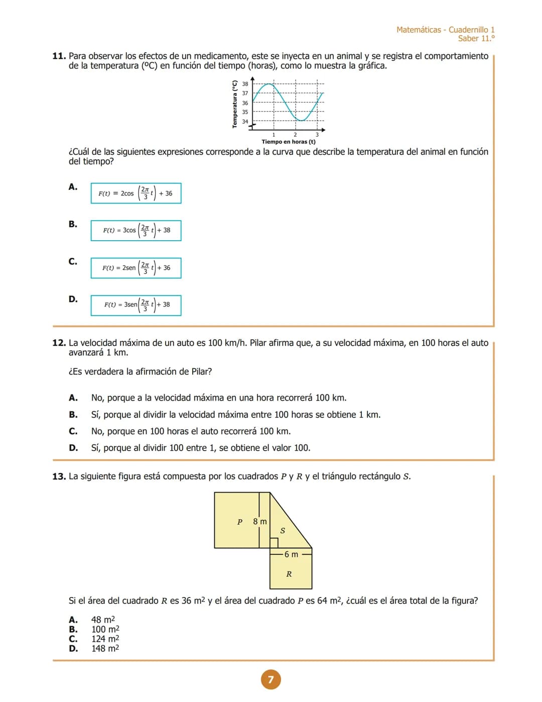 MINISTERIO DE EDUCACIÓN
NACIONAL
G11.M.D
M111
Matemáticas
Cuadernillo 1 2023
11.°
GRADO
07
¡Hola!
Queremos agradecer tu participación. Antes