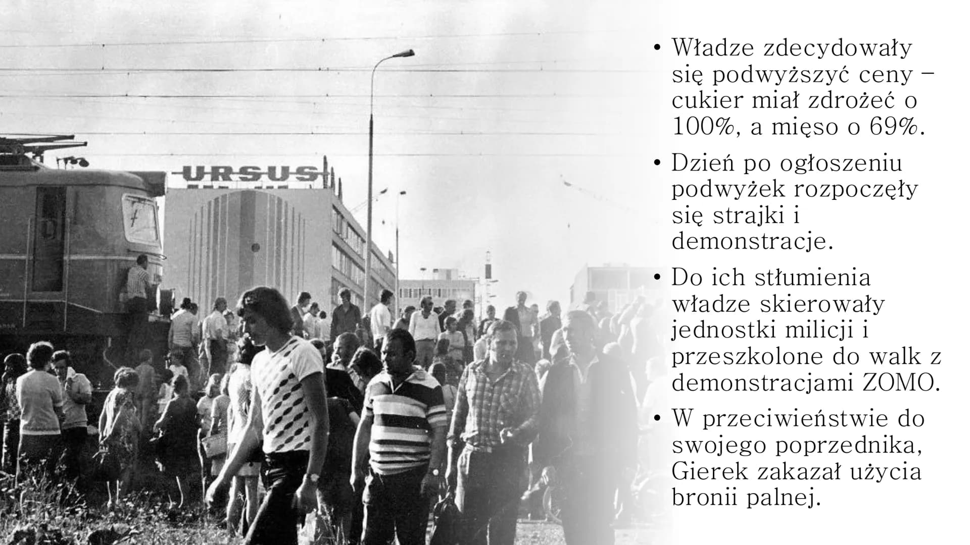 Początki opozycji demokratycznej w Polsce # Czerwiec 1976 r.
* Polityka wprowadzona przez Gierka zaczęła przynosić fatalne skutki już w dru