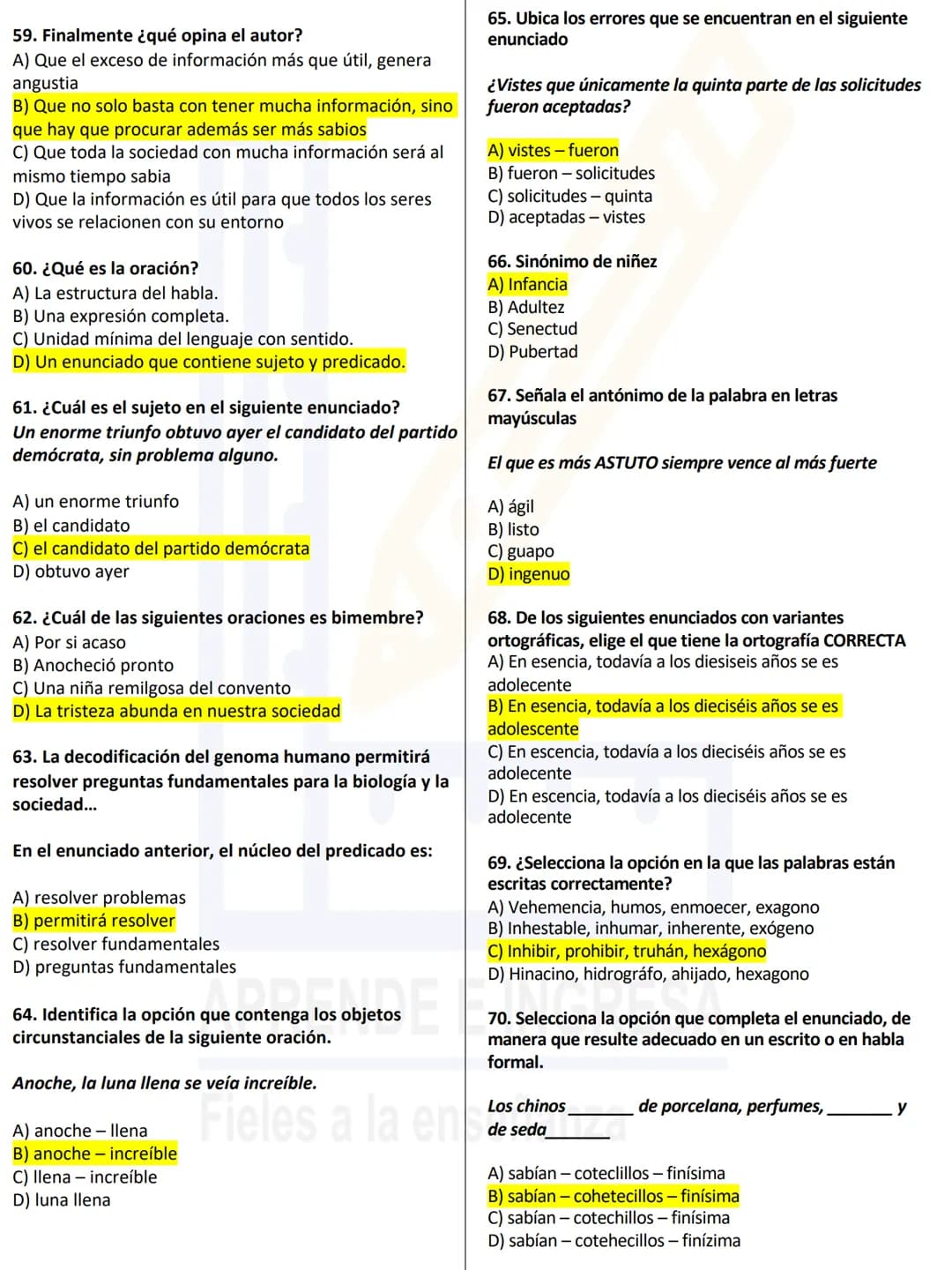 # QUÍMICA
1. Son ejemplos de compuestos:
A) Radio, litio, cloro, y oro
B) Malteada, lechuga, azúcar y potasio
C) Vinagre y aceite, cera, ag
