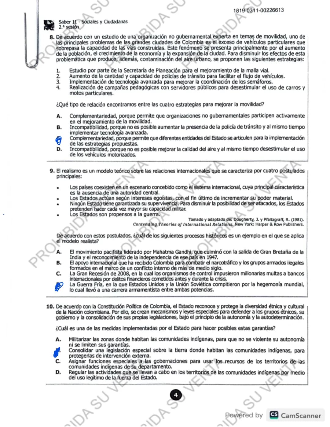 !
DISCLAIMER:
USO RESPONSABLE DE LAS PRUEBAS DEL ICFES
No utilices las pruebas anteriores para memorizar
preguntas. EI ICFES repite solo un