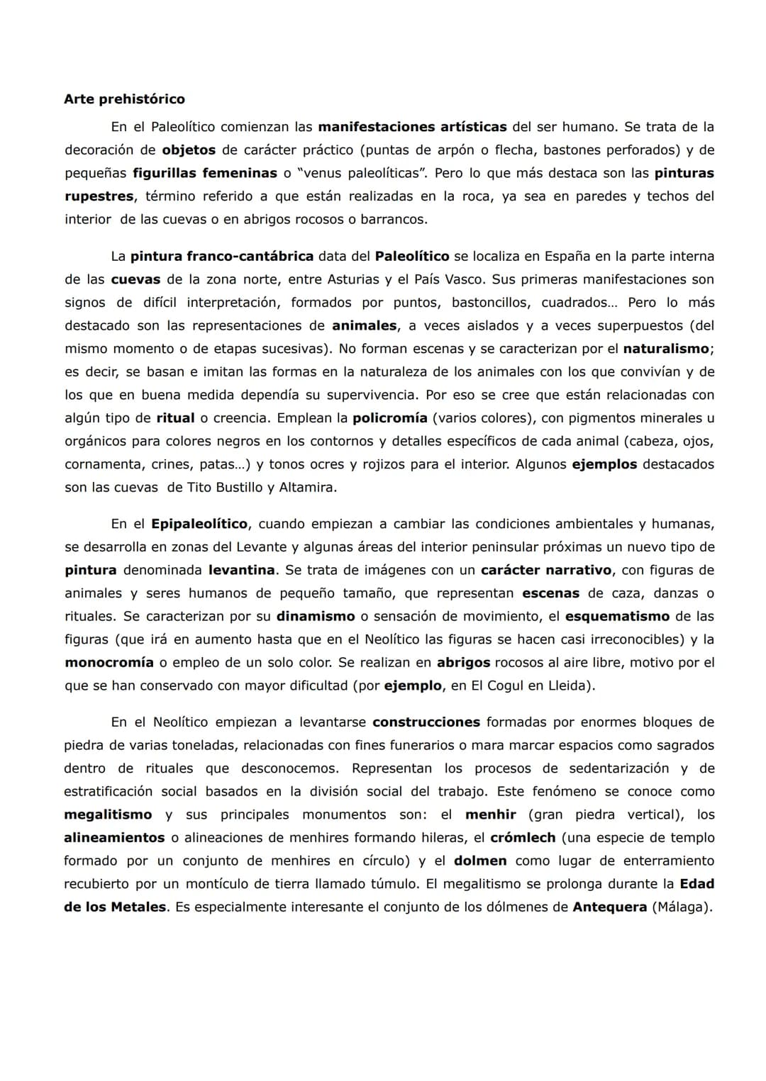 # HISTORIA DE ESPAÑA 2º DE BACHILLERATO
PAU 2025
## Pregunta 1. PREHISTORIA E HISTORIA ANTIGUA
| PREHISTORIA | Sociedades cazadoras-recole