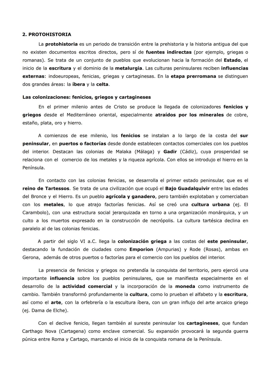 # HISTORIA DE ESPAÑA 2º DE BACHILLERATO
PAU 2025
## Pregunta 1. PREHISTORIA E HISTORIA ANTIGUA
| PREHISTORIA | Sociedades cazadoras-recole