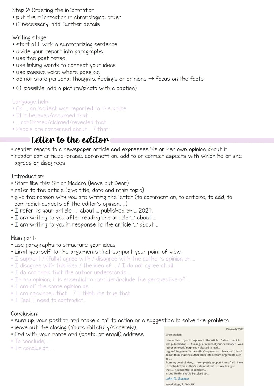 Englisch Abitur SH
2025 text types # Summary and Outline
non-fictional: restate author's main ideas
fictional: retell a story
outlining: ju
