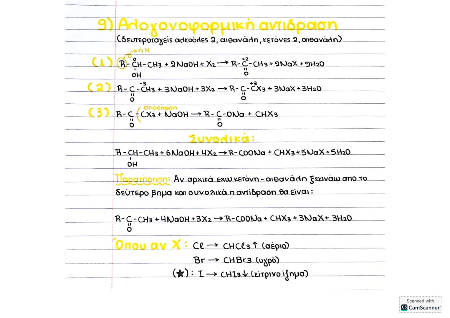 ΟΡΓΑΝΙΚΗ:
1) Αντιδράσεις προσθήκης
ANCENIA
R-CH=CH2+A-B→R-CH-CH2 (κύριο προϊον)
BA
→Kavovos Markovnikov
(+) (-)
Το Α(+) συνδέεται με το
λιγό
