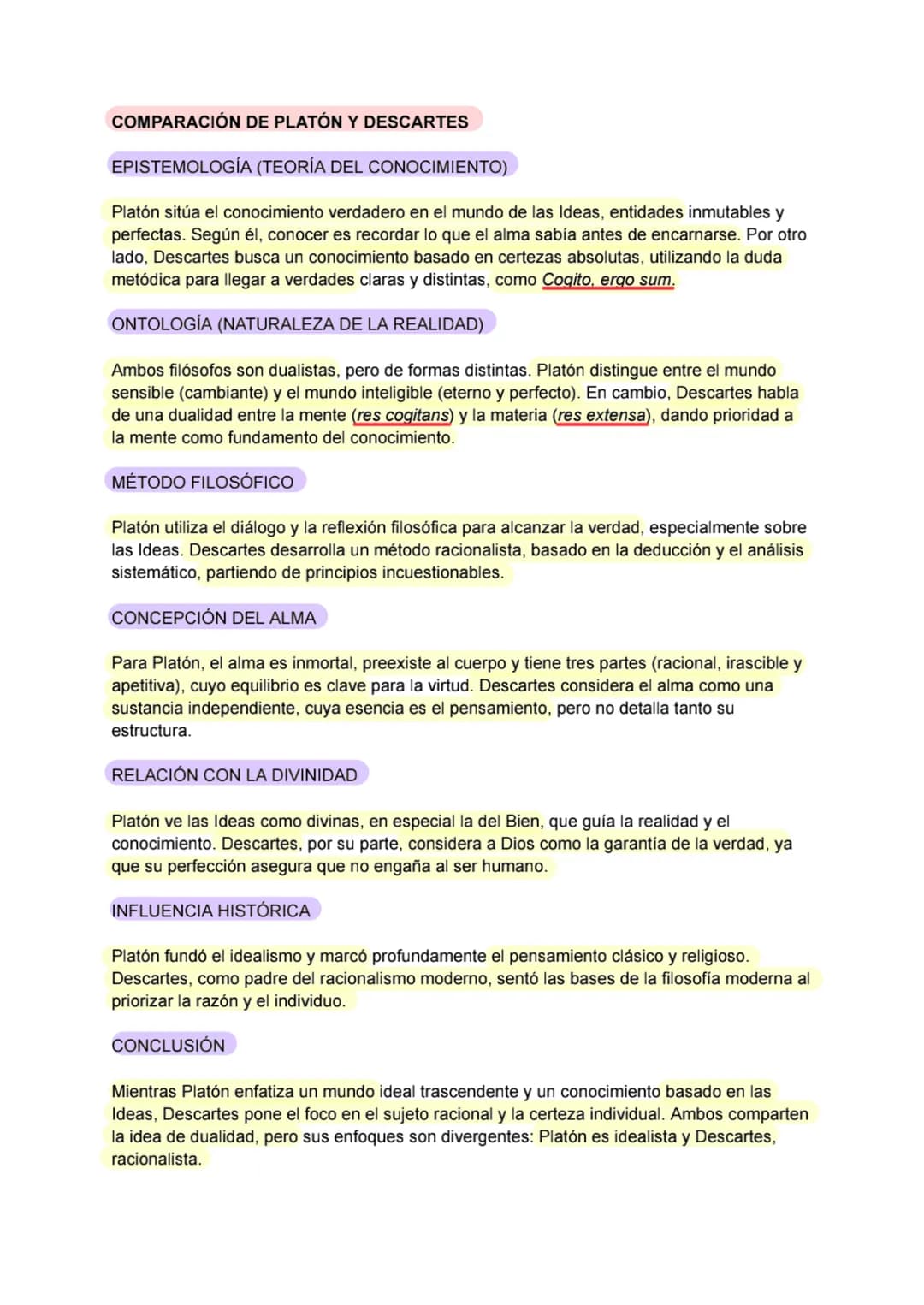 DESCARTES
EXPOSICIÓN DEL MÉTODO
EL IDEAL DE CIENCIA UNIVERSAL ("MATHESIS UNIVERSALIS")
Antes del siglo XVI, la filosofía era la utilizada so