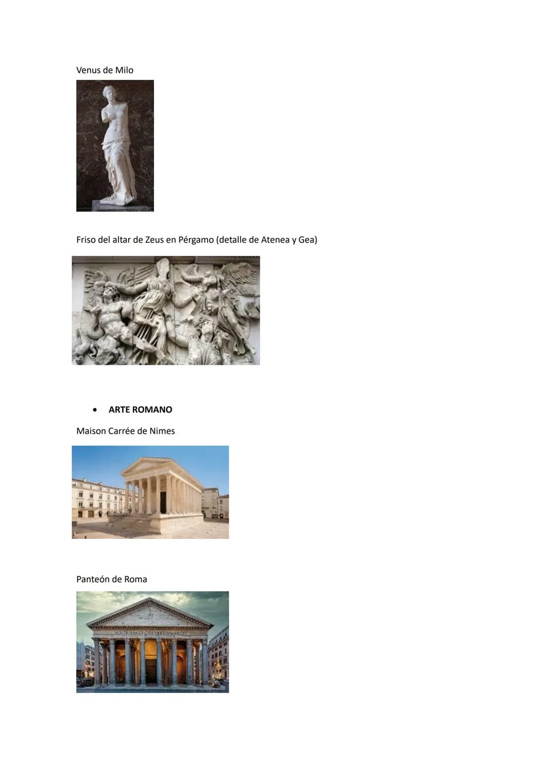 OBRAS
ARTE GRIEGO
Partenón
Tribuna de las Cariátides del Erectión
Templo de Atenea Nike
Teatro de Epidauro Kouros de Anavysos
Auriga de Delf