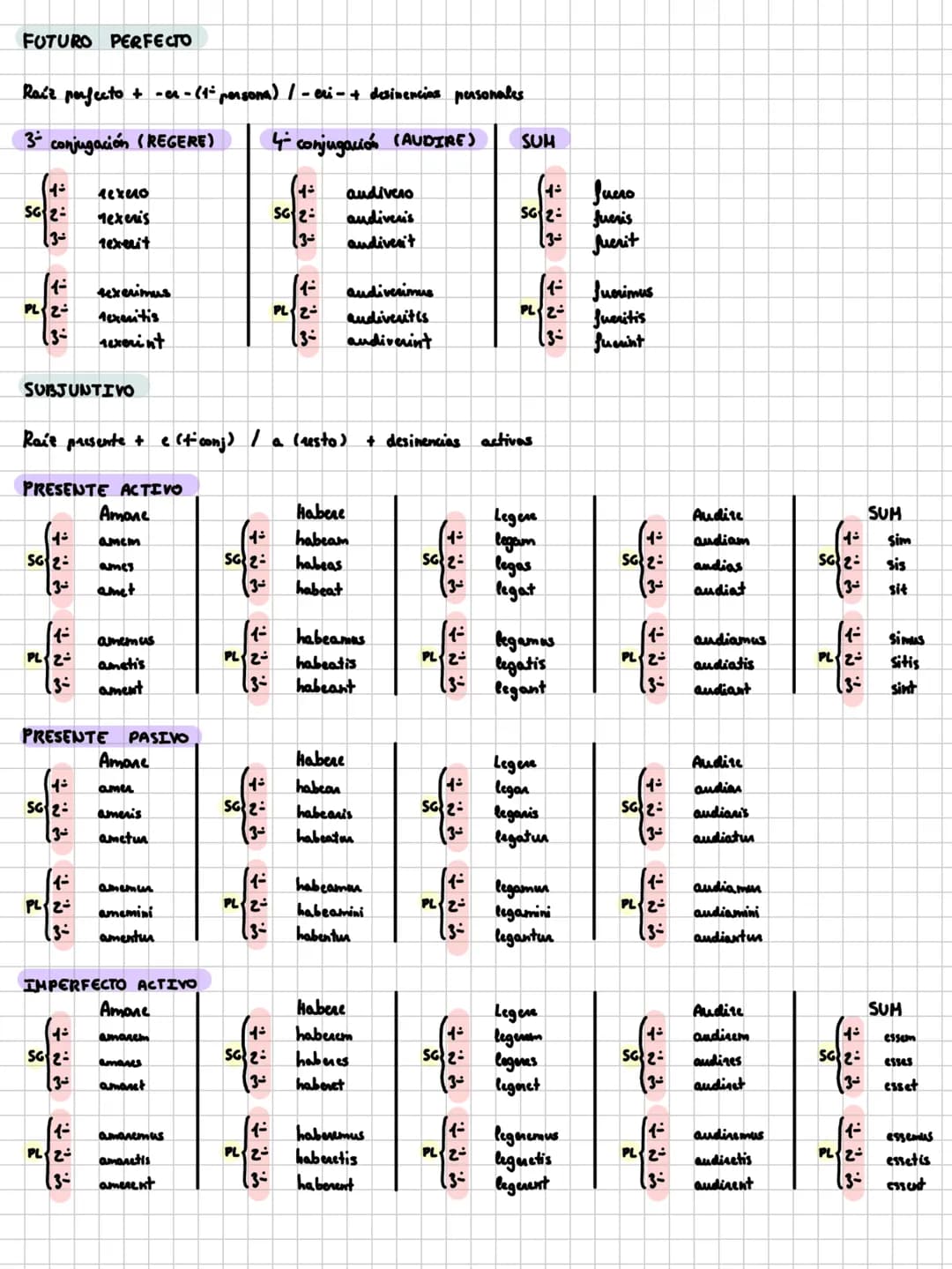 PRIMERA DECLINACIÓ
Singular
Plural
Nominativo
-a
-ae
Vocativo
-a
-ae
Acusativo
-am
-as
Genitivo
-ae
-arum
Dativo
-ae
-is
Ablativo
-a
-is
SEG