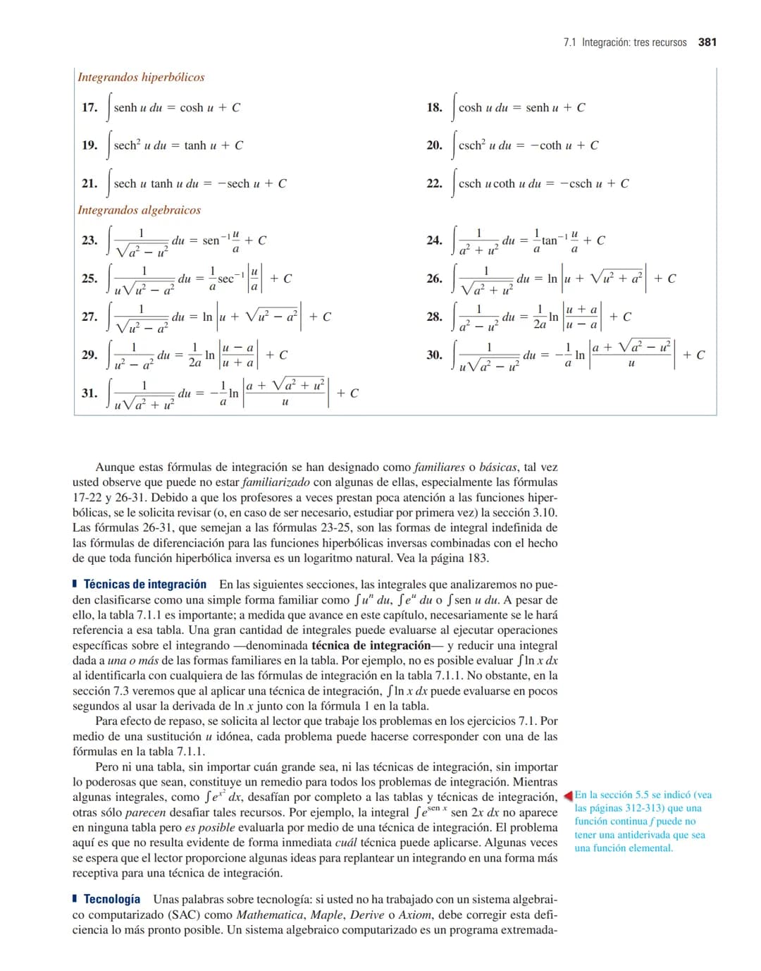 3.7 Derivadas de funciones inversas 165
Como habíamos pronosticado, observe que (7) no está definida en x = -1 o x = 1. La fun-
ción seno i