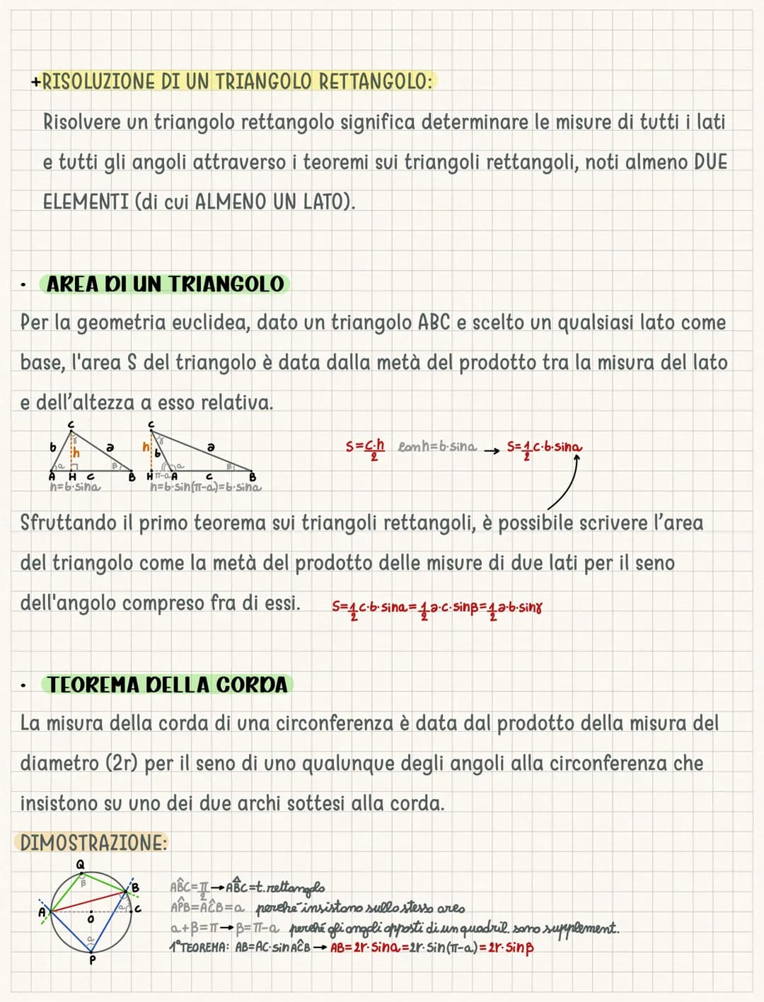 Trigonometria
La TRIGONOMETRIA è la branca della matematica che studia le relazioni fra le
misure dei lati e le funzioni goniometriche degli