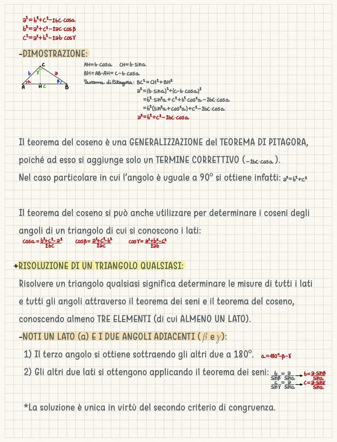 Trigonometria
La TRIGONOMETRIA è la branca della matematica che studia le relazioni fra le
misure dei lati e le funzioni goniometriche degli