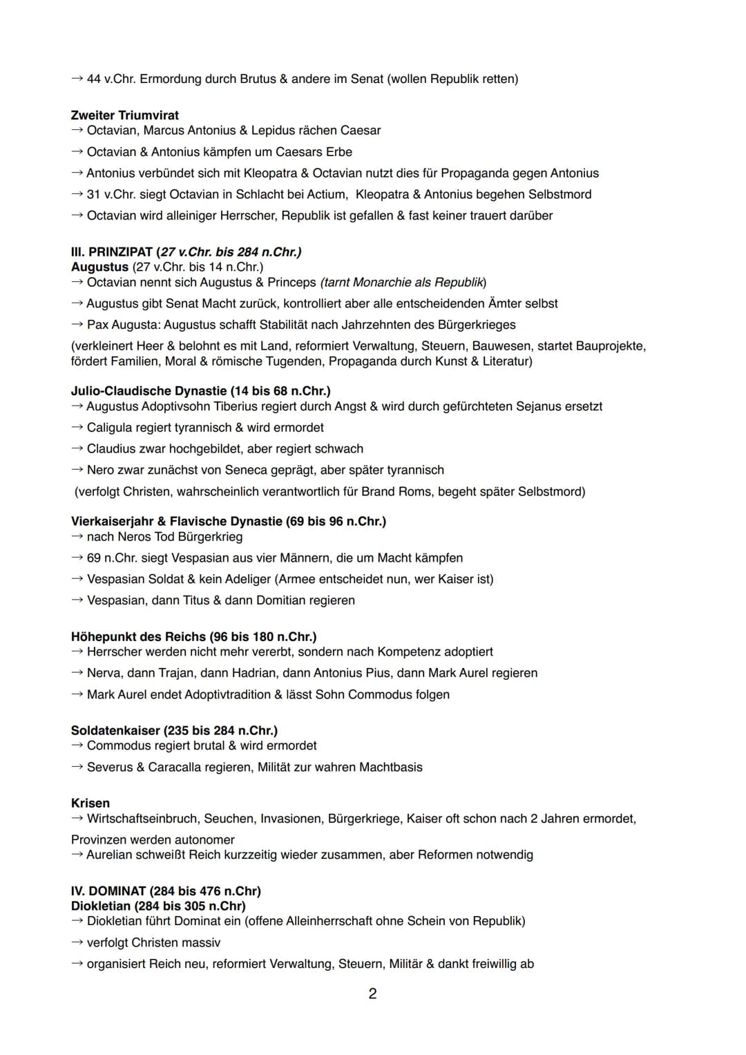 ABITUR: LATEIN LEISTUNGSKURS
ZEITLICHER ÜBERBLICK: RÖMISCHES REICH
I. KÖNIGSZEIT (753 bis 509 v.Chr.)
753 v.Chr. Gründung Roms
→ Mythos: Von